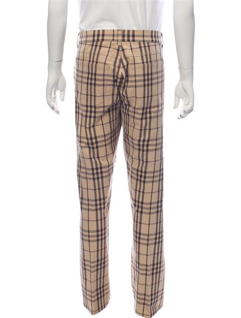 Burberry plaid pants men